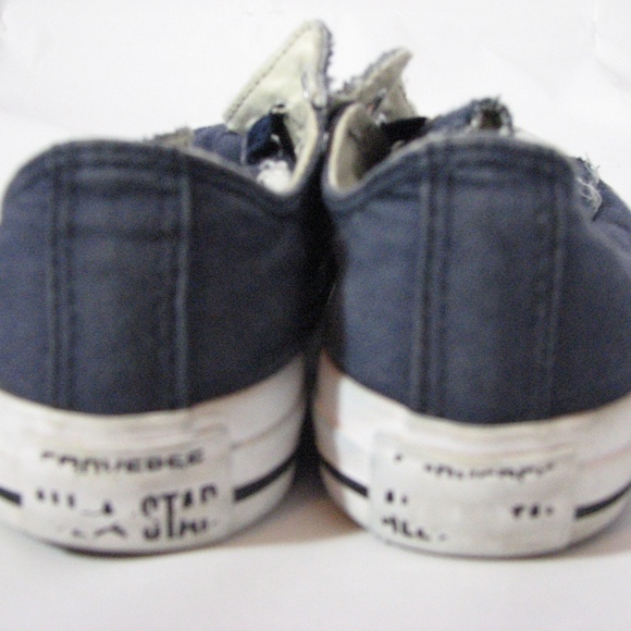 Converse Slip On Blue Canvas Sneakers on Kids Size 13 - Picture 3 of 6